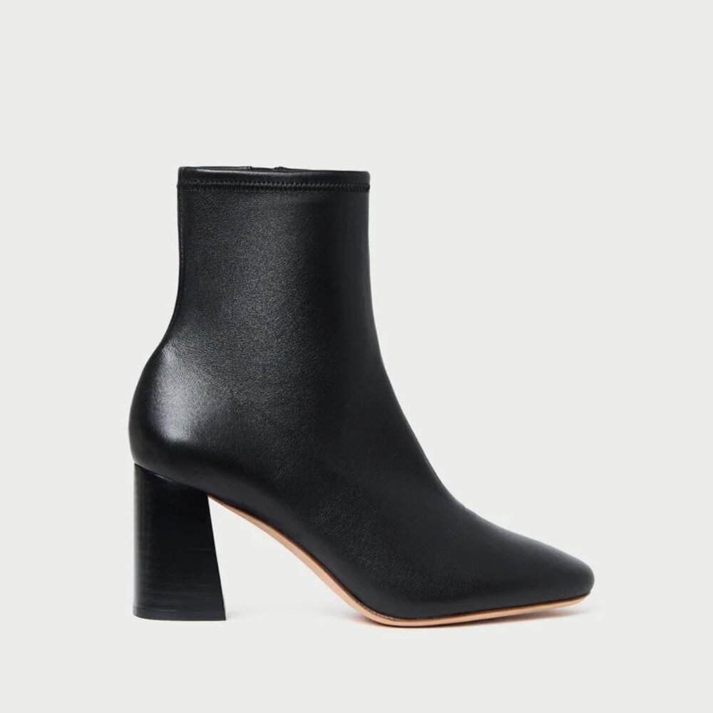 Loeffler Randall Elise Black Stretch Leather Booties (7.5) - Picture 2 of 8